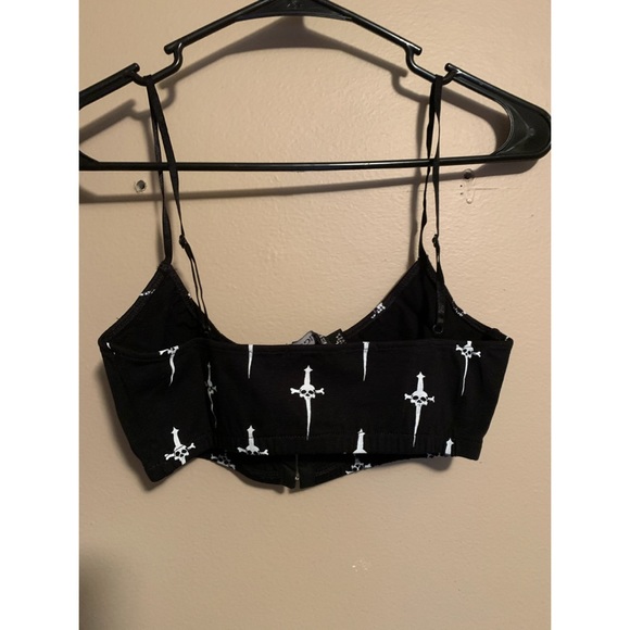 NWT Lip Service Dagger Print Bra Top - Picture 4 of 5